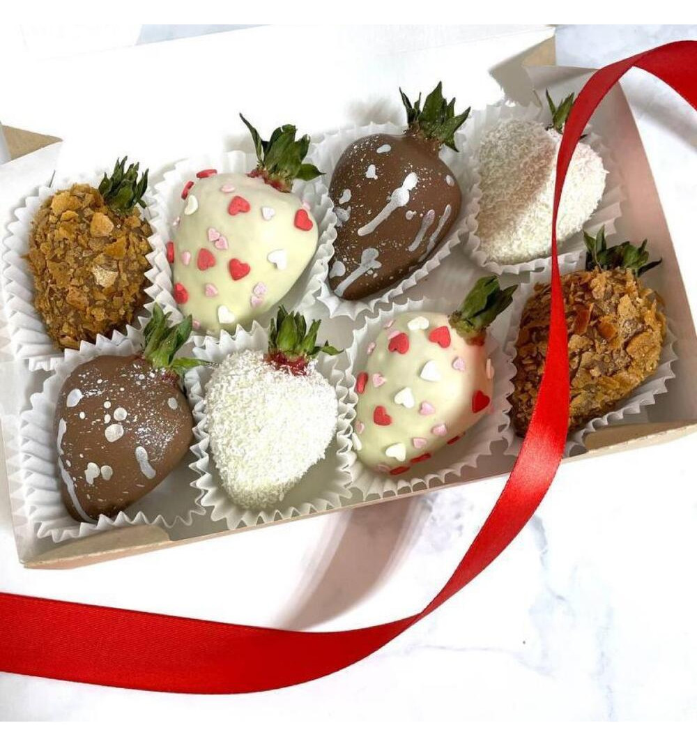 Клубника в шоколаде: коробочка / набор Из 8шт